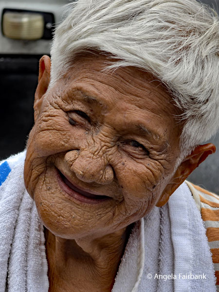 smiling old lady