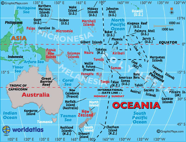 map of Pacific Islands version 2