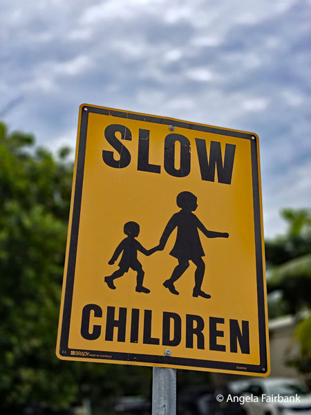 slow children sign