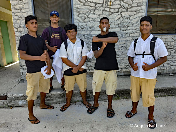 schoolboys at museum