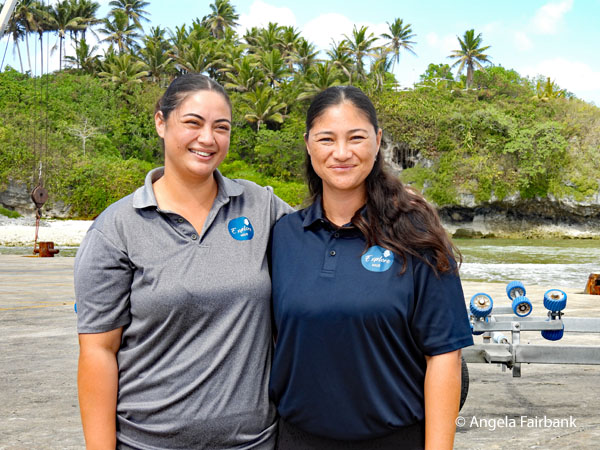 Sisters Michelle and Vanessa, driver and guide respectively