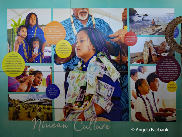poster about hair-cutting tradition in the Information Centre
