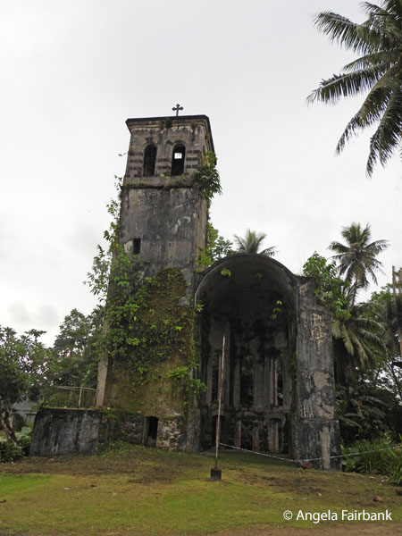 church and belltower ruins