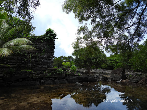Nan Madol reflected in water