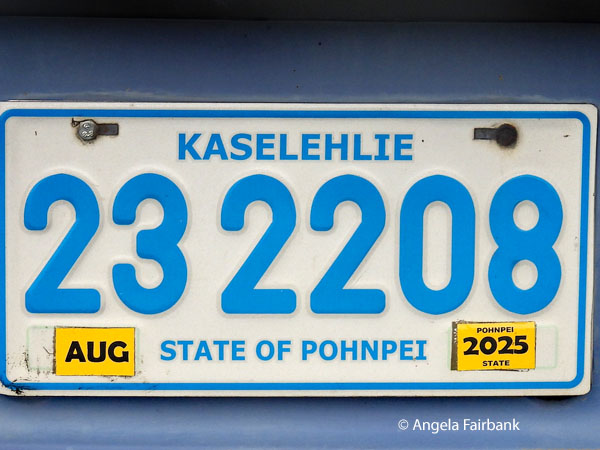 Pohnpei licence plate