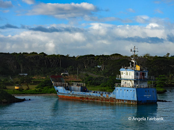 ferry to Savai'i Island outside the port