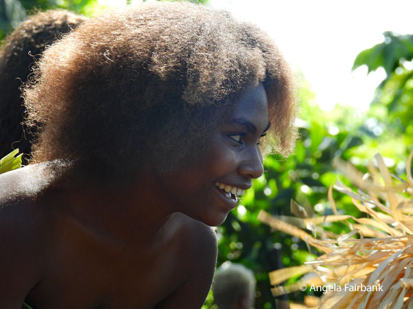 smiling young woman dancing