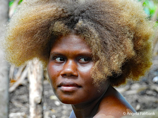 young woman with shorter hair 