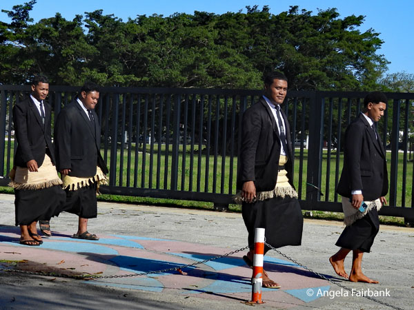 high school boys walking by royal graves