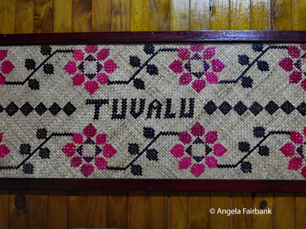 Tuvalu weaving above my bed