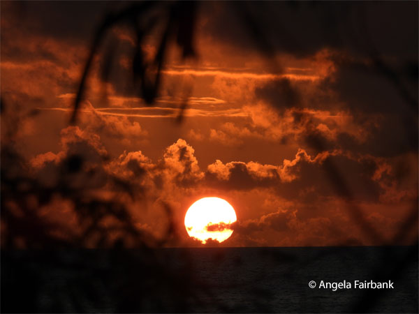 sunset at the hotel 1