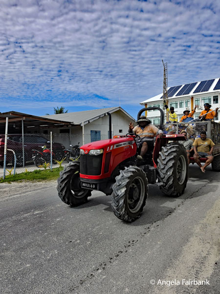 garbage truck in Tuvalu