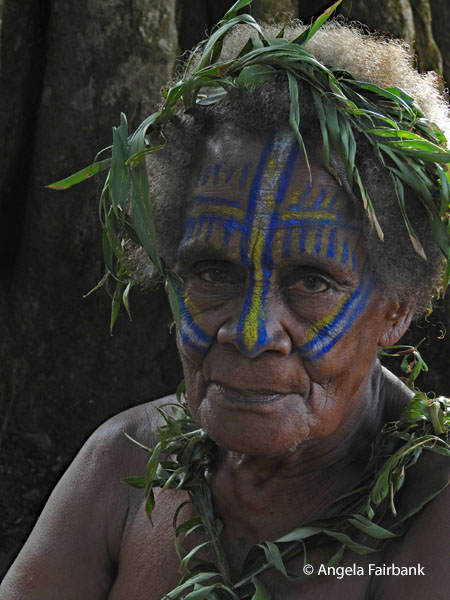 old woman at tribal village