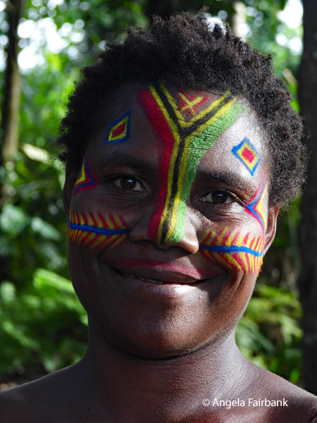 woman at tribal village