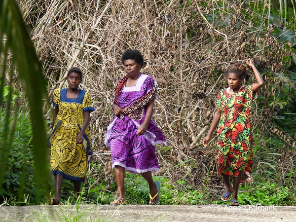 three woman walking near our resort