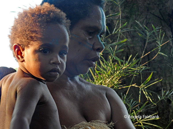 woman holding baby