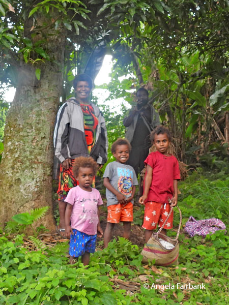 family by roadside