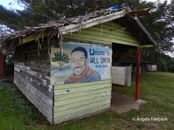 painting of Will Smith on kava bar