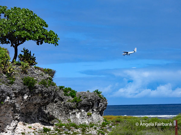 small plane arriving in Tanna