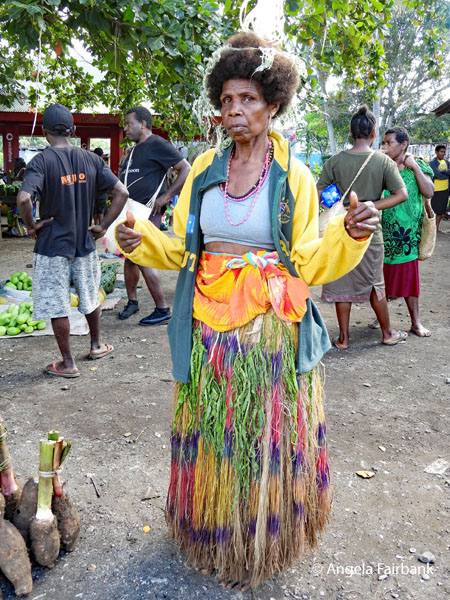 colourful woman at market