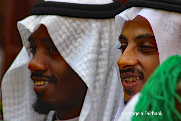 two men in costume at the museum