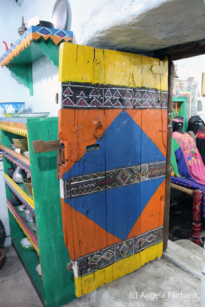 tribal painted door