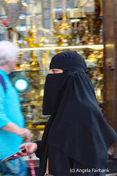 woman in black