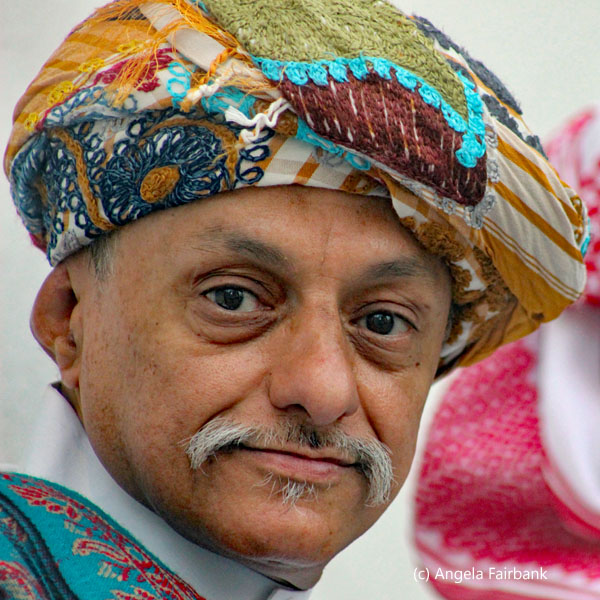 man in colourful turban