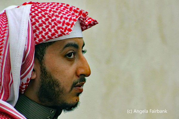 young man in traditional head dress