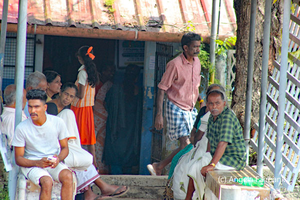 people waiting for ferry