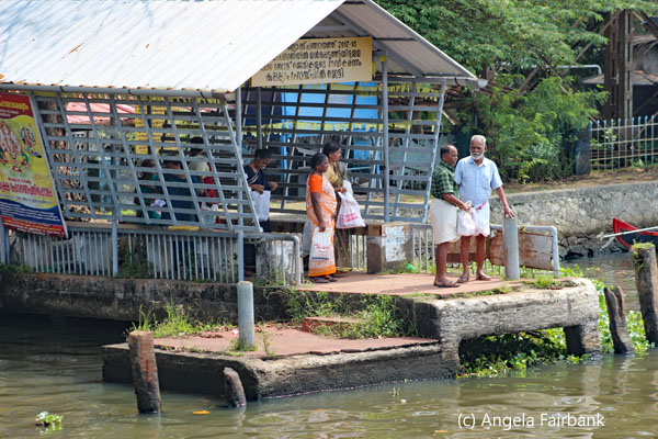 people waiting for ferry