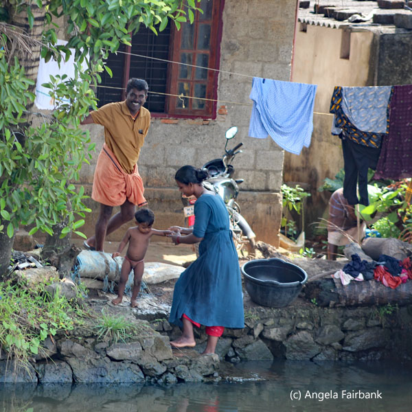 parents about to wash their child
