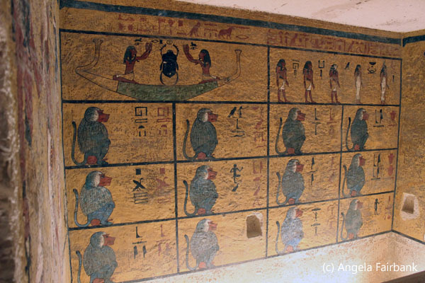 walls around Tut coffin 1