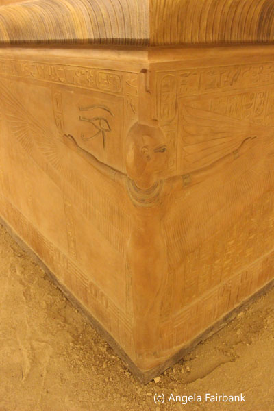 corner of King Tut tomb replica