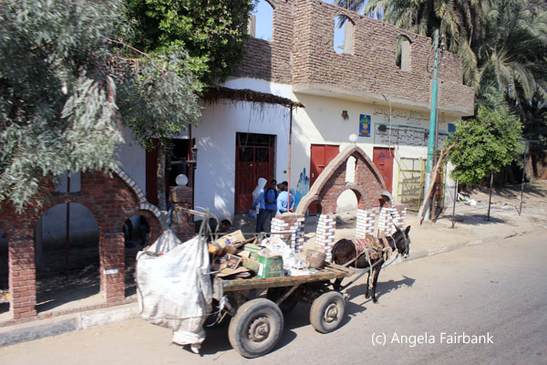 street scene with cart