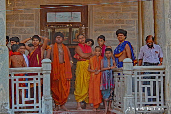 students at monastery