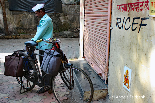 dabbawala with bike