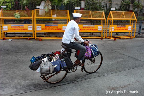 dabbawala on bike