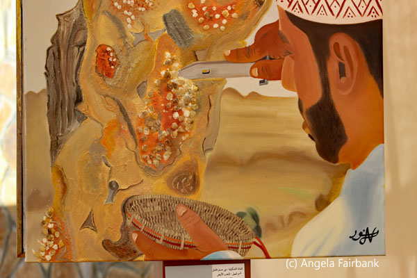 painting of man collecting frankincense